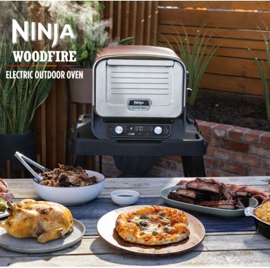 Ninja Woodfire Electric Outdoor Oven, Artisan Pizza Maker and BBQ Smoker  OO101UK